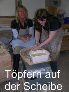 Töpfern auf  der Scheibe